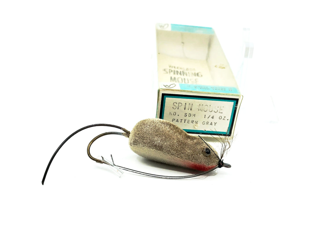 Weber Weedless Spin Mouse Gray Color with Box Old Stock 1/4 oz Size