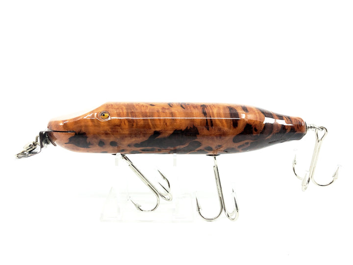 Musky Dan (XXX Lures) Husky Pikie, in Brown Mallee Burl Color w/COA