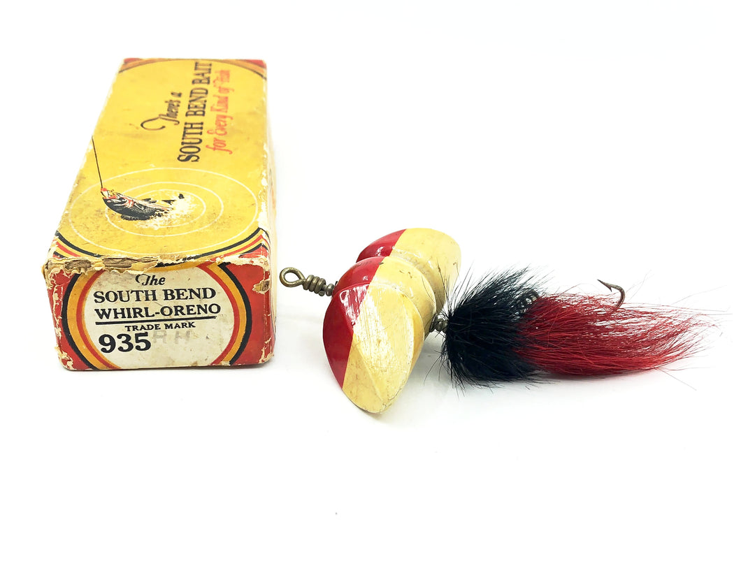 South Bend Whirl-Oreno 935-RH Red Head Color with Matching Script Box