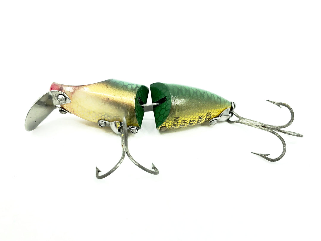 Heddon Jointed River Runt Spook Sinker 9330-D Green Scale Color-Tough Uncataloged