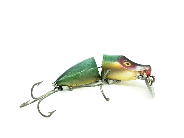Heddon Jointed River Runt Spook Sinker 9330-D Green Scale Color-Tough Uncataloged