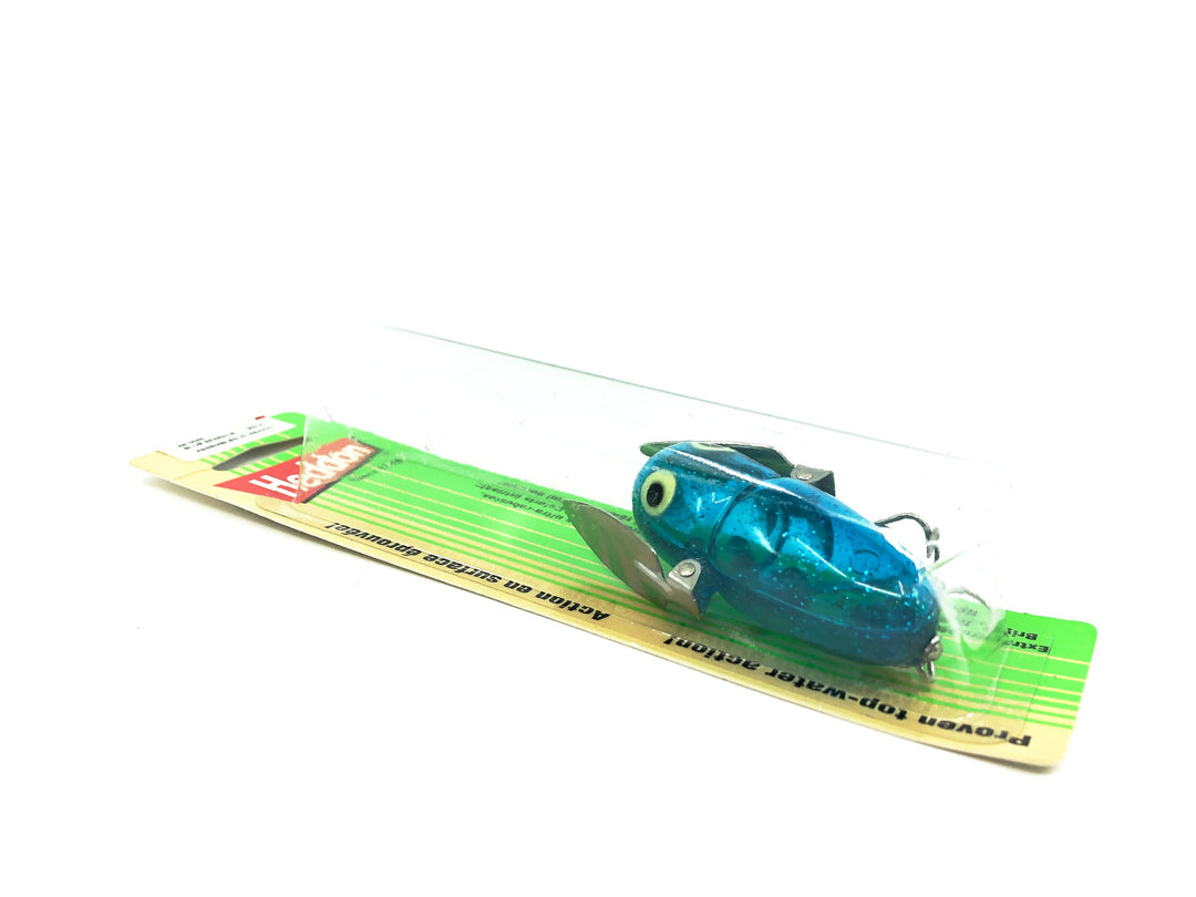 Heddon Crazy Crawler, Blue Sparkle Color on Card