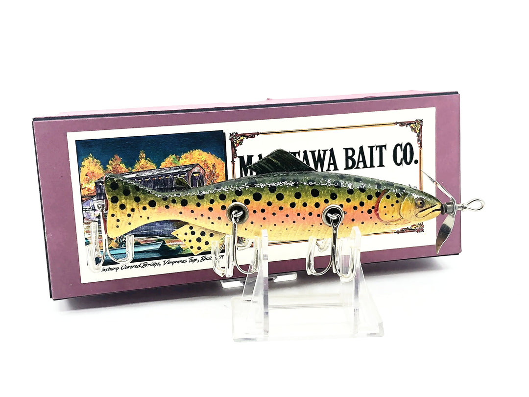 Macatawa Bait Co. Musky Size Rainbow Trout Lure with Box, Signed- 1 of 1