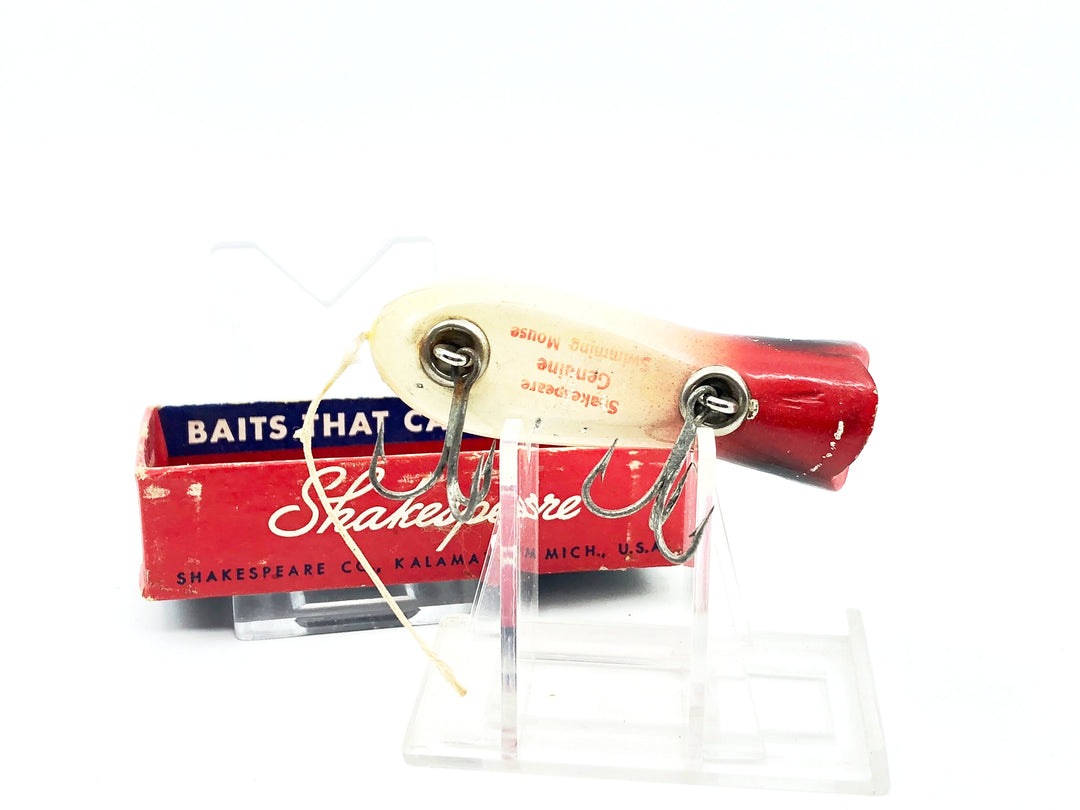 Shakespeare Swimming Mouse 6380WR White Red Color with Box - Lure