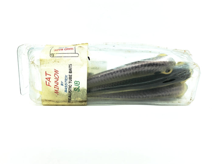 Basstrix Fat Minnow Realistic Tube Baits, Threadfin Shad Color with Box