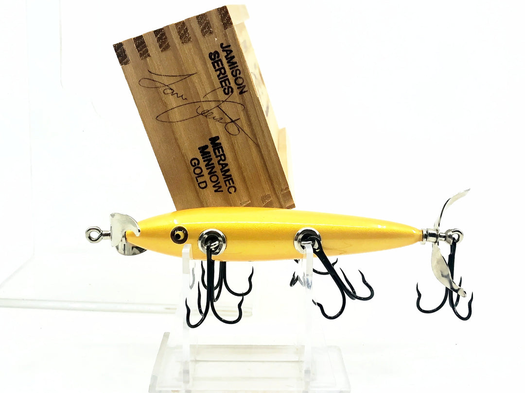 Little Sac Bait Company Meramec Minnow Jamison Series Gold Color Signed Wooden Box 81/100