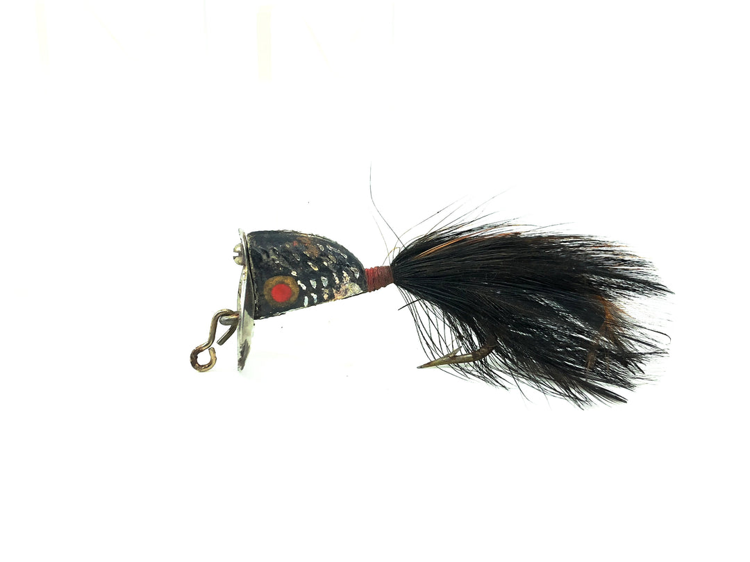 Heddon Fidgit Feather 402, XBW Black Shore Minnow Color