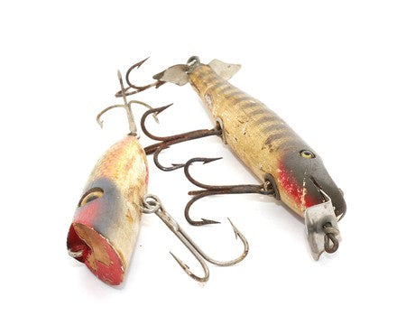 Creek Chub Heddon Old Wooden Fishing Lures Antique for sale