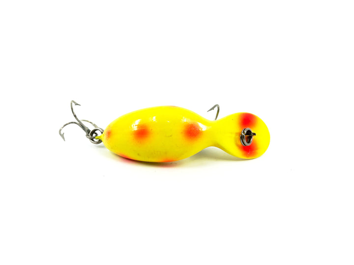 Heddon Tadpolly Tiny Tad, YOF Yellow Fluorescent Orange Dots Color