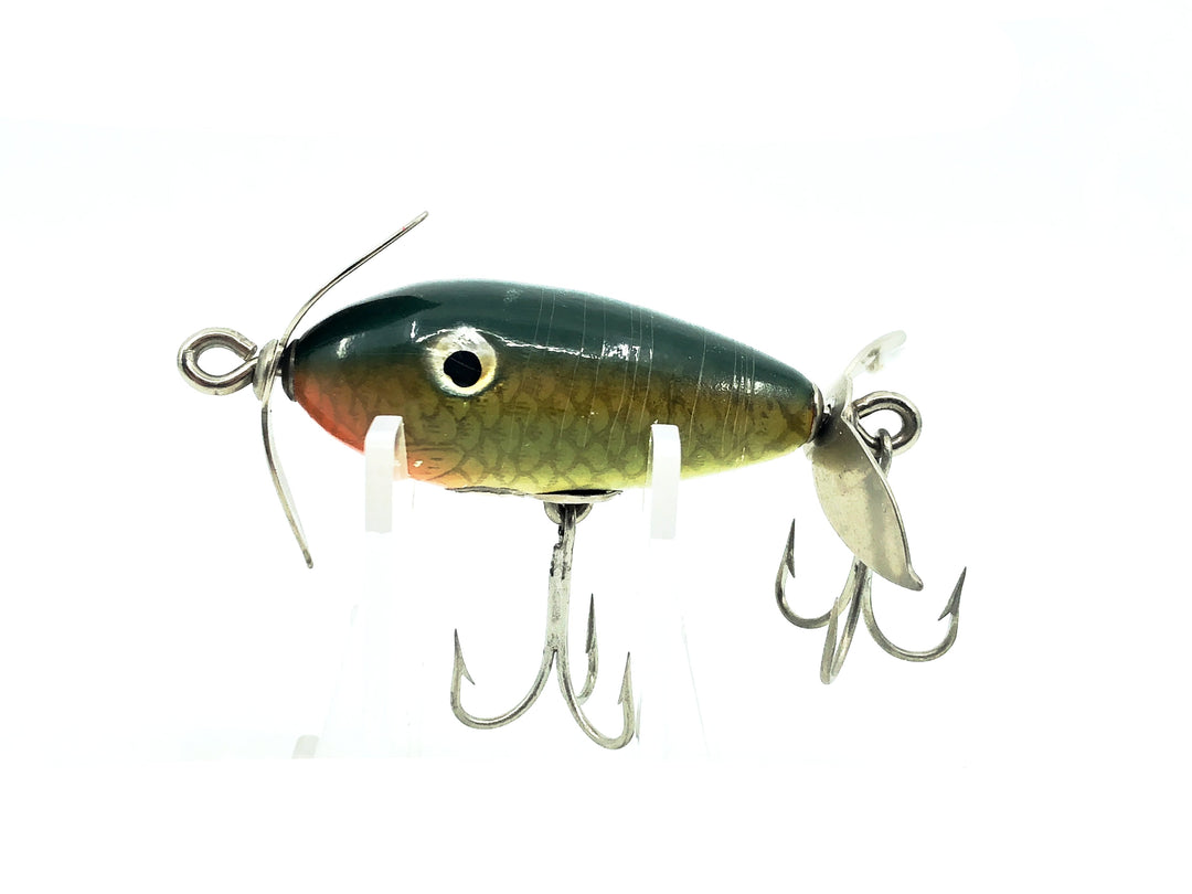 Shakespeare Midget Spinner, Black/Green and Red Scale Color