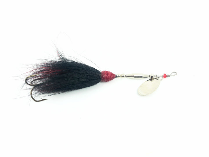 Pike Bucktail Spinner, Silver Blade/Black Tail Color - French Blade 1oz