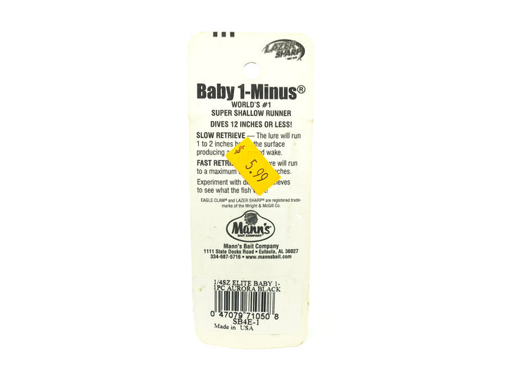 Mann's Elite Baby 1- Minus, Aurora Black Color on Card
