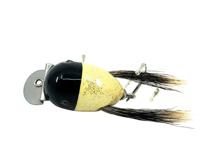 Musky Dan (XXX Lures) Baby Dingbat, Black/White Flitter w/COA