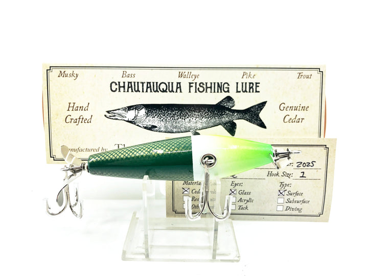 Chautauqua Topwater Minnow, Lemon Lime Color