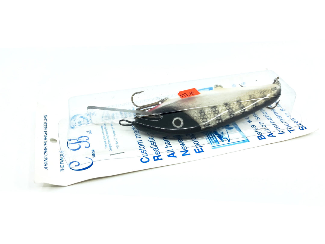 Crane 606 Musky Bait, Black Bars/White Belly Color, New on Card
