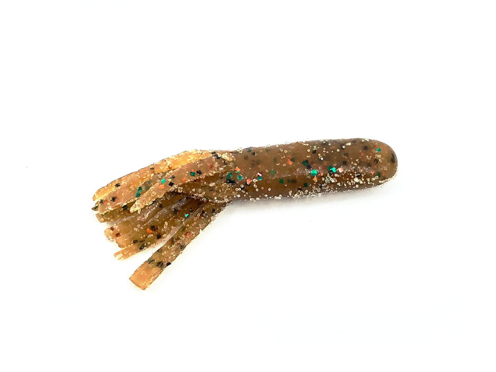 Get Bit Baits X Viper Tackle Finesse Soft Tube Bait 2 1/2", Brown Crawfish Fin Color - 5 Pack