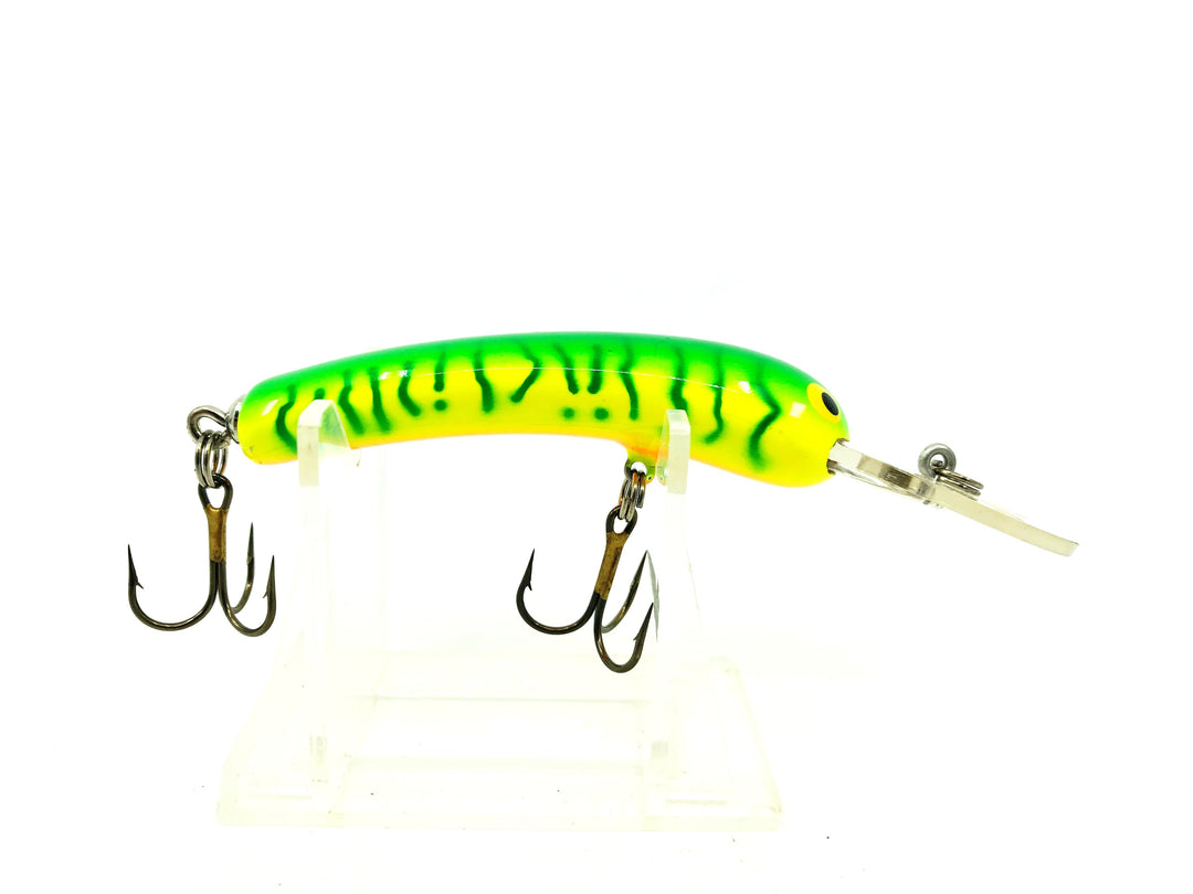 Bagley / Ken Craft Smoo #3 LG9TO, Lime Green Tiger on Chartreuse/Orange Belly Color