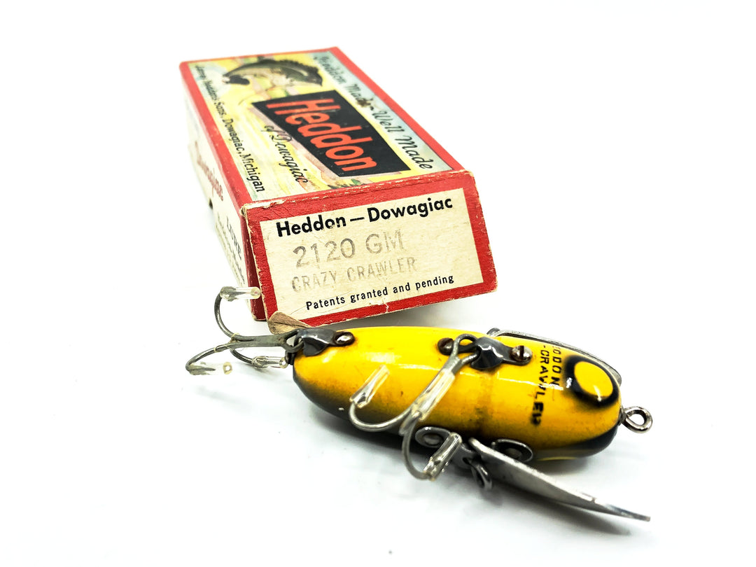 Heddon Crazy Crawler 2120, BF Bullfrog Color with Box
