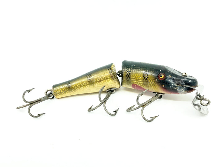 Creek Chub 2600 Jointed Pikie Minnow, Perch Scale Color 2601 Glass Eyes