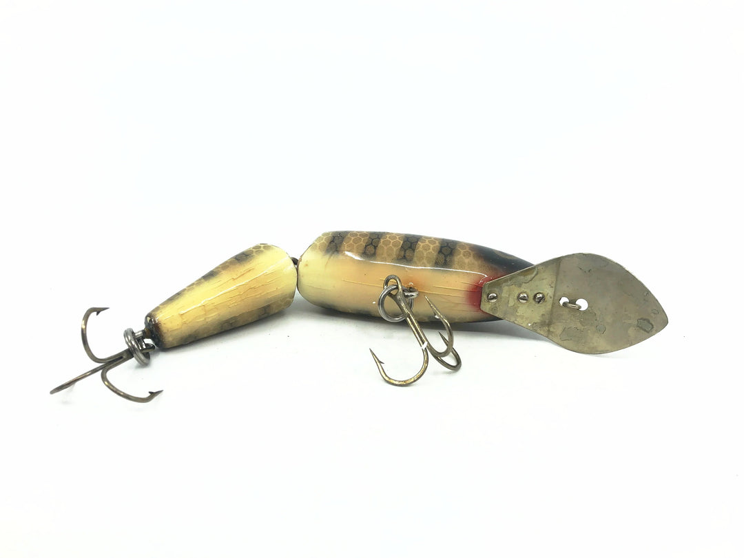 Jointed Wooden 5" Musky Bait, Brown Perch Color