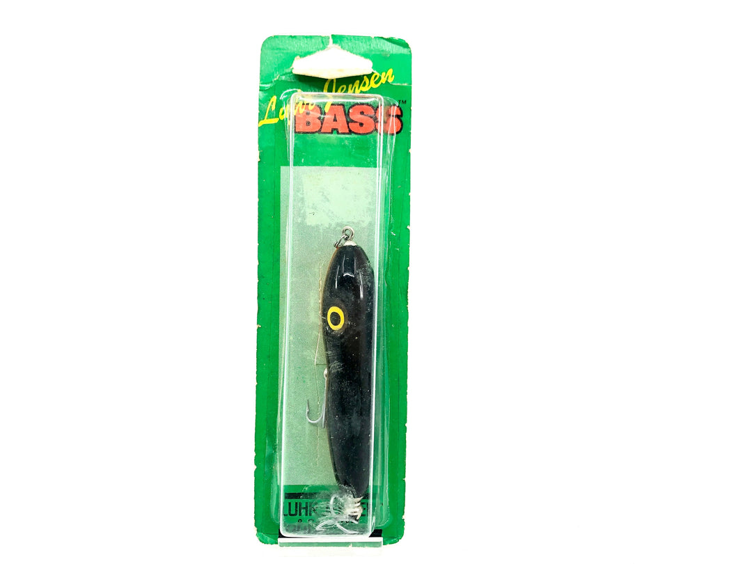 Luhr-Jensen Bass Series Walking Bait, Black Flitter/Orange Belly Color with Card
