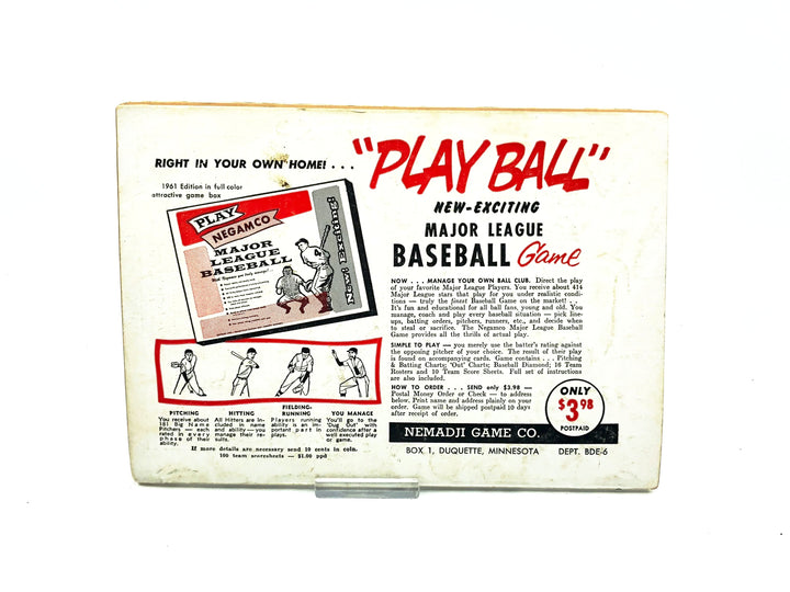 Vintage August 1961 Baseball Digest, Norm Cash