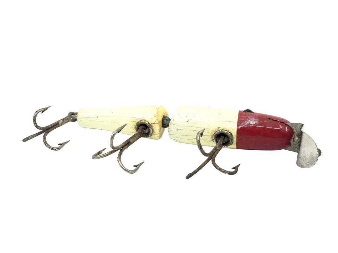 Creek Chub 2600 Jointed Pikie Minnow, Red Head/White Color 2601 Glass Eyes