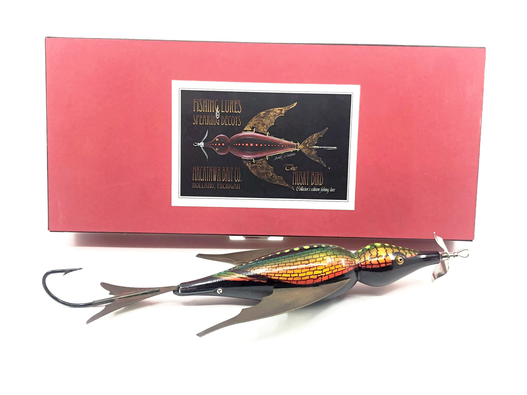 Macatawa Bait Co. Musky Bird/Duck, Green/Orange/Yellow Scale w/Box