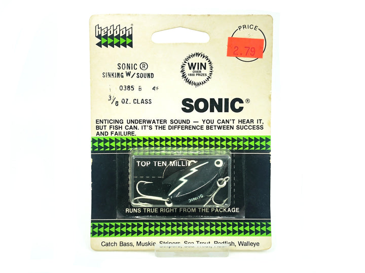 Heddon Sonic 385 B, Black Color on Card