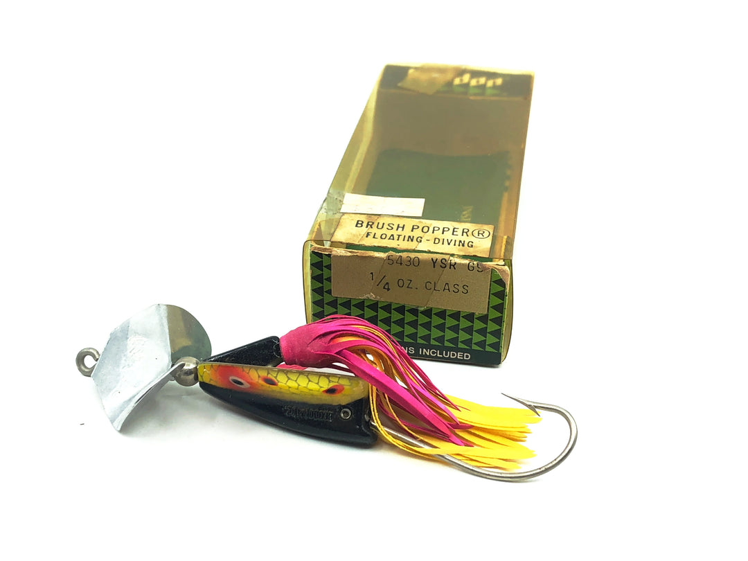 Heddon Brush Popper, YSR Cream Dace Color with Box