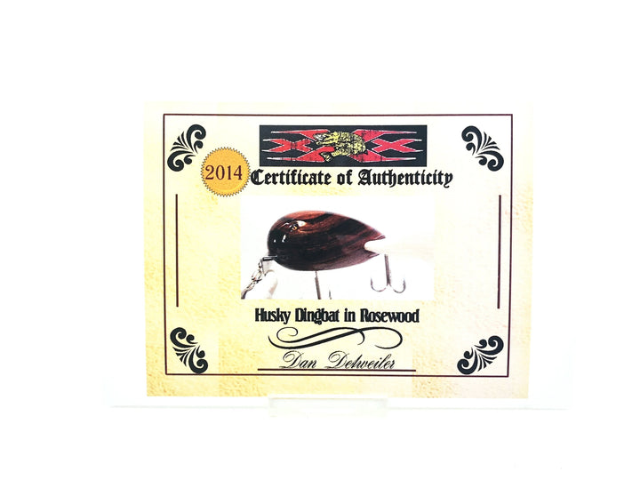 Musky Dan (XXX Lures) Husky Dingbat, Rosewood w/COA