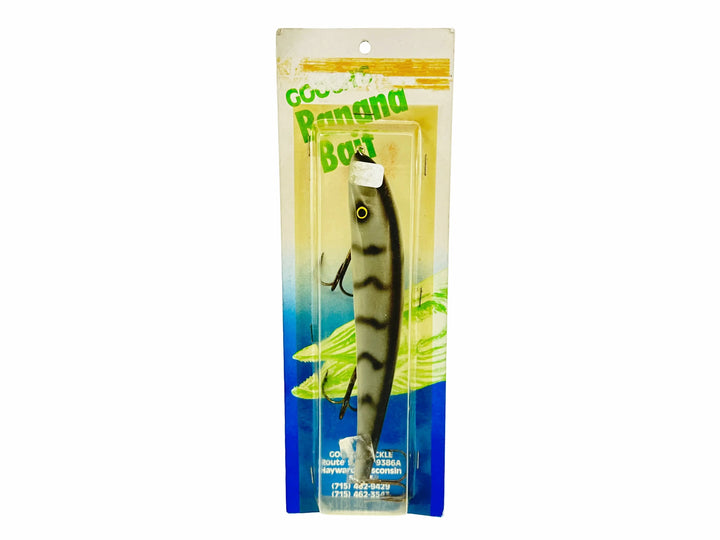 Gooch's Banana Bait, Grey/Black Back & Ribs Color on Card