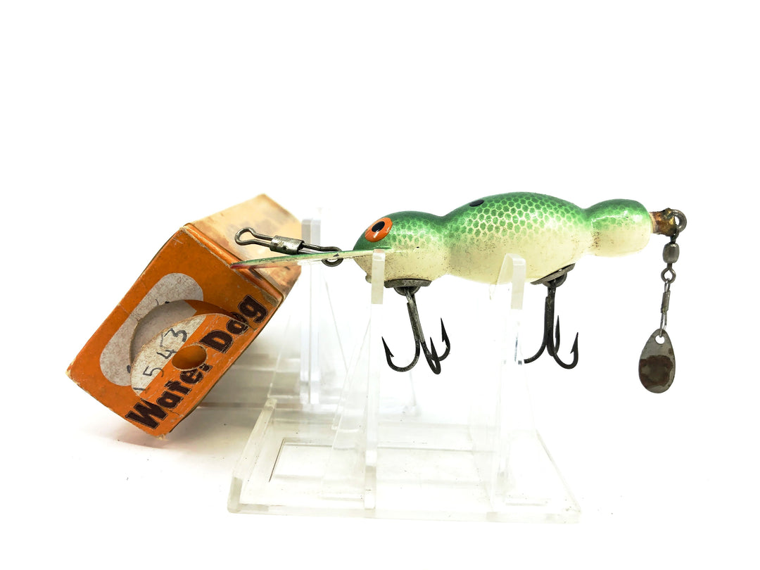 Bomber Wooden Water Dog 1500, #43 Green Shad Color with Box