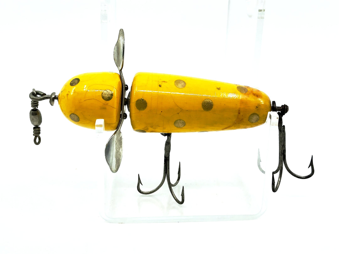 Pflueger Globe 3750, Yellow/Gold Dots Color