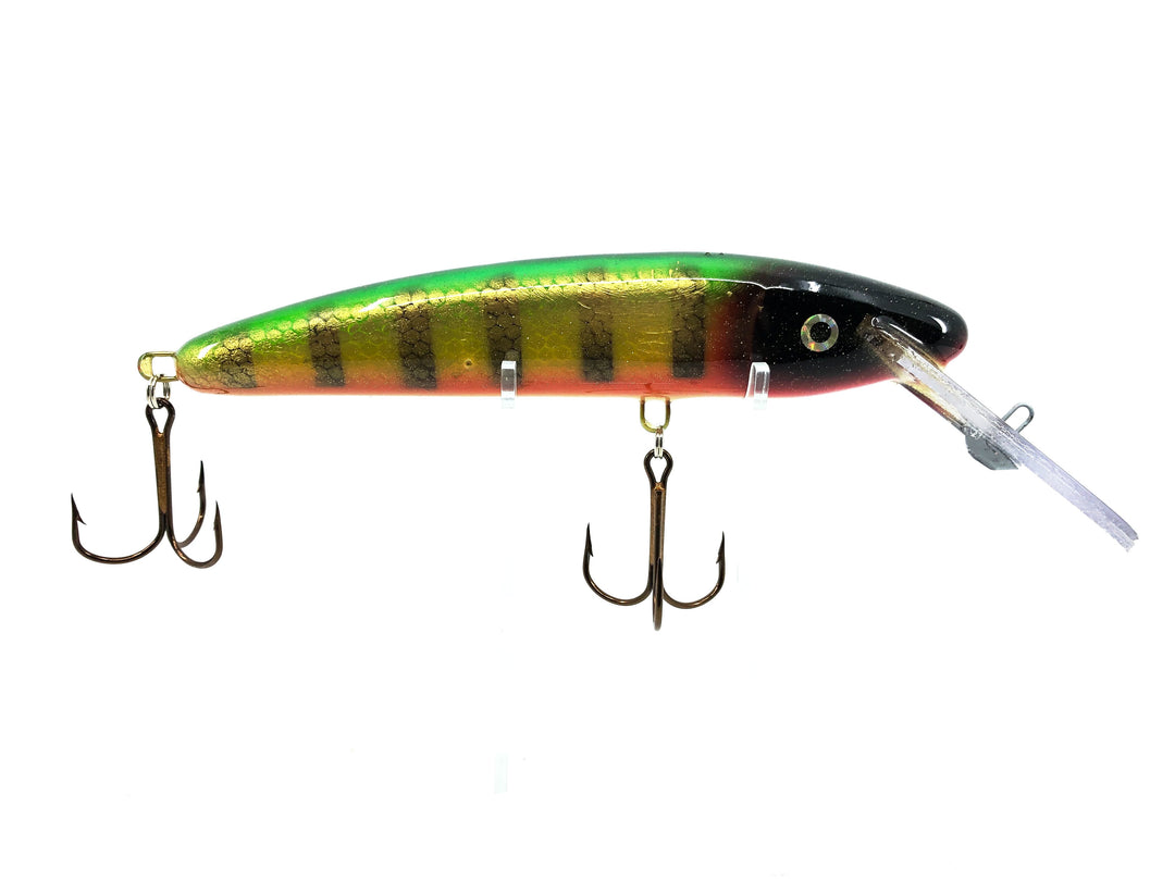 Slammer 7" Deep Diver Minnow Lure, Green Perch Color