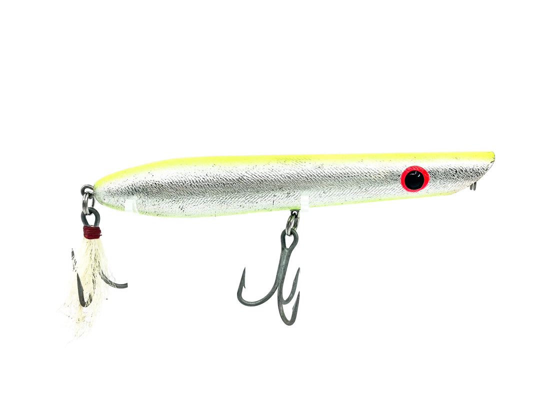 Cotton Cordell Pencil Popper 6700, Chrome/Chartreuse Color