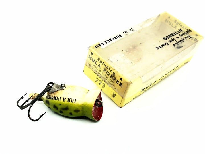 Arbogast Hula Popper, Frog/White Belly Color