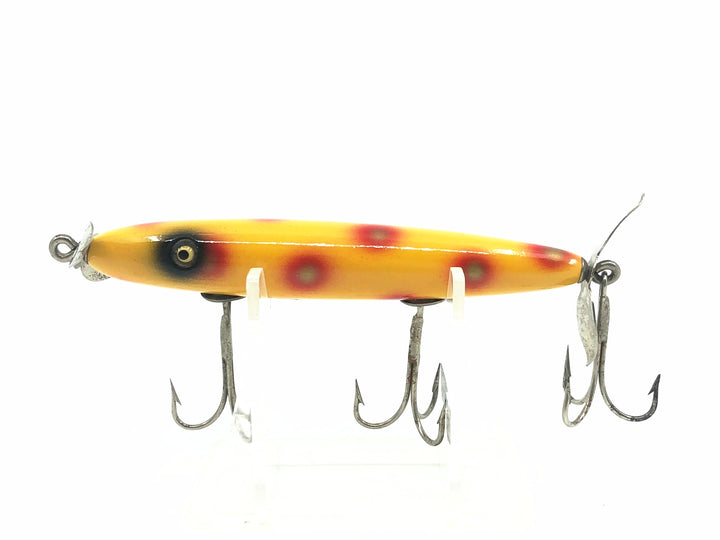 Shur-Strike Gar Minnow Kevin Klein Repaint, Western Auto Orange/Red Spots Color