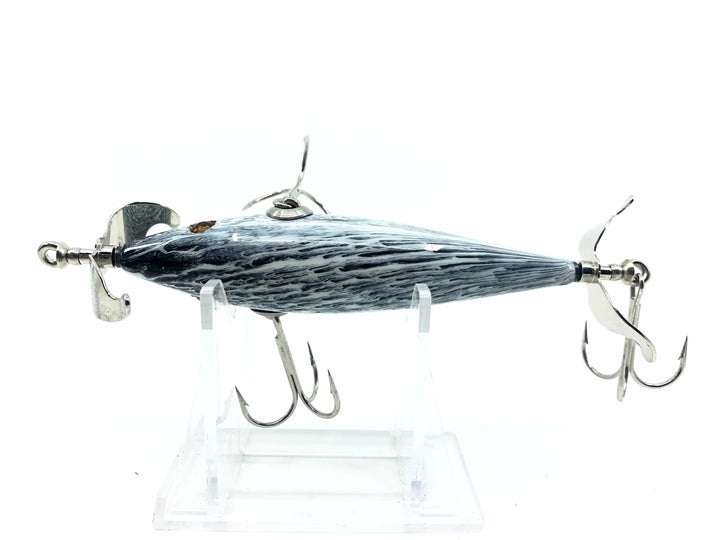 Little Sac Bait Company Musky Niangua Minnow, Special Color Grey Marbling Signed Paperwork w/Box 2014