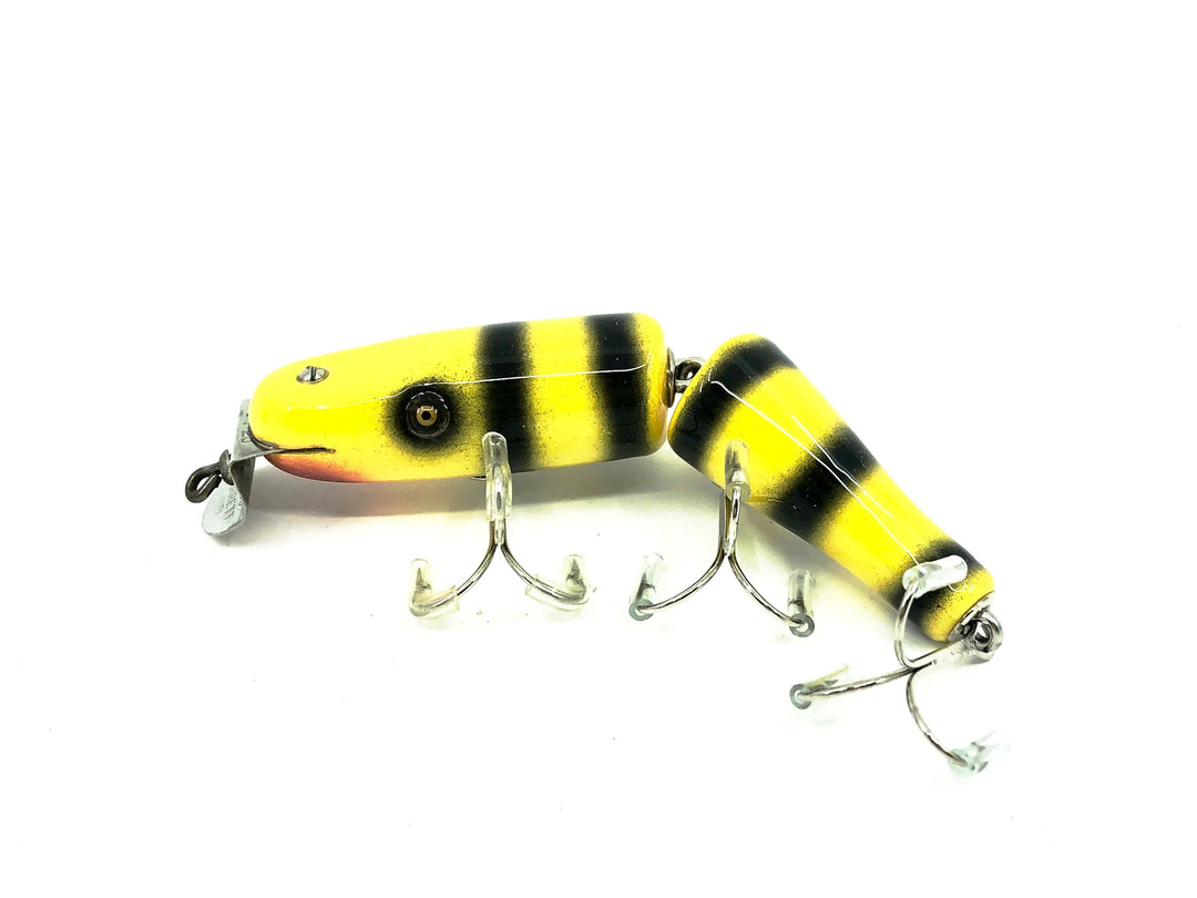 Musky Dan (XXX Lures) Repainted Creek Chub Jointed Pikie, Tiger Stripe Color w/COA