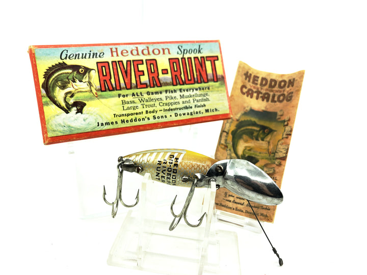Heddon River Runt Spook Scoop Lip Go-Deeper D9110-XRY, Yellow Shore Minnow Color with Box/Catalogue