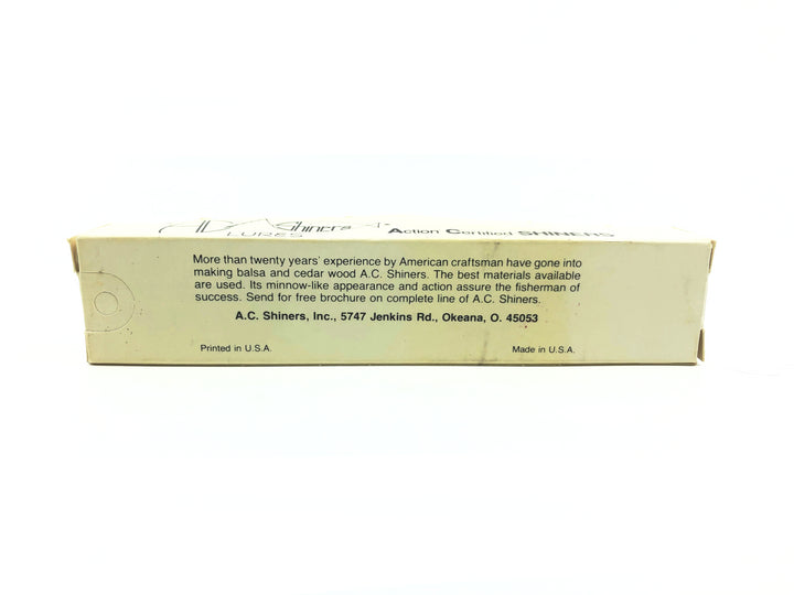 A.C Shiner #00 Medium Runner, Silver/Black Back Color with Box