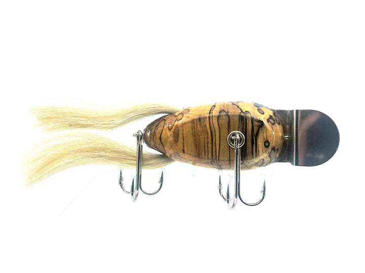 Musky Dan (XXX Lures) Giant Dingbat 4", Buckeye Burl w/COA