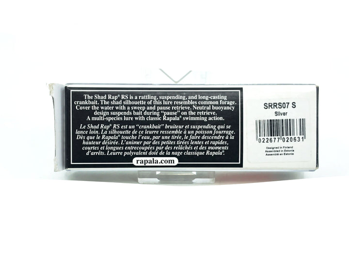 Rapala Shad Rap Rattlin RS SRRS-7, S Silver Color with Box