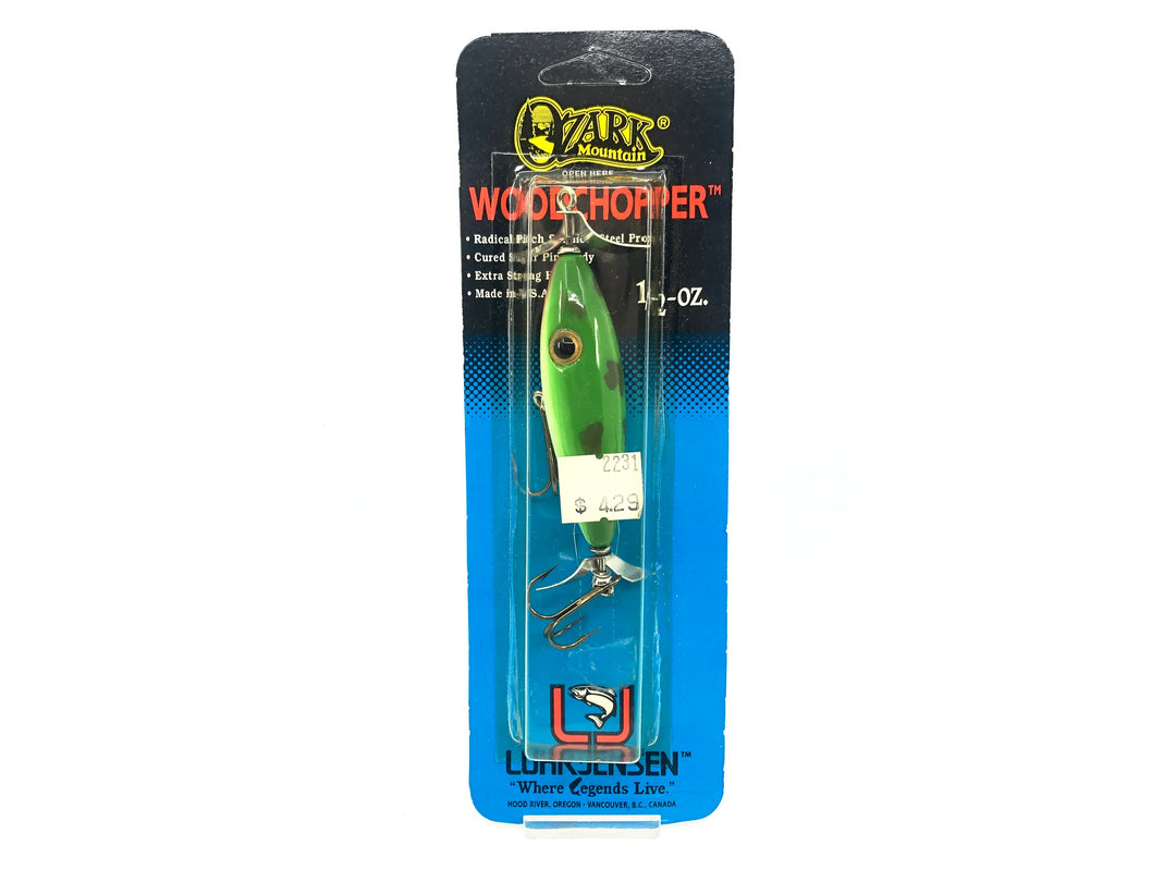 Luhr-Jensen Ozark Woodwalker, Frog Color on Card