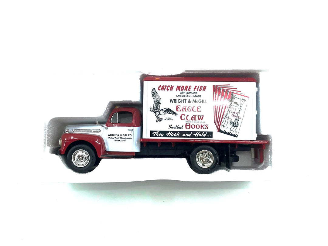 First Gear 1951 Ford F-6 Van Eagle Claw Fishing Tackle Wright McGill w/Box