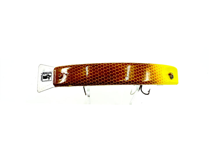 Grim Reaper Musky Bait "The Sickle", Yellow/Brown Scale Color
