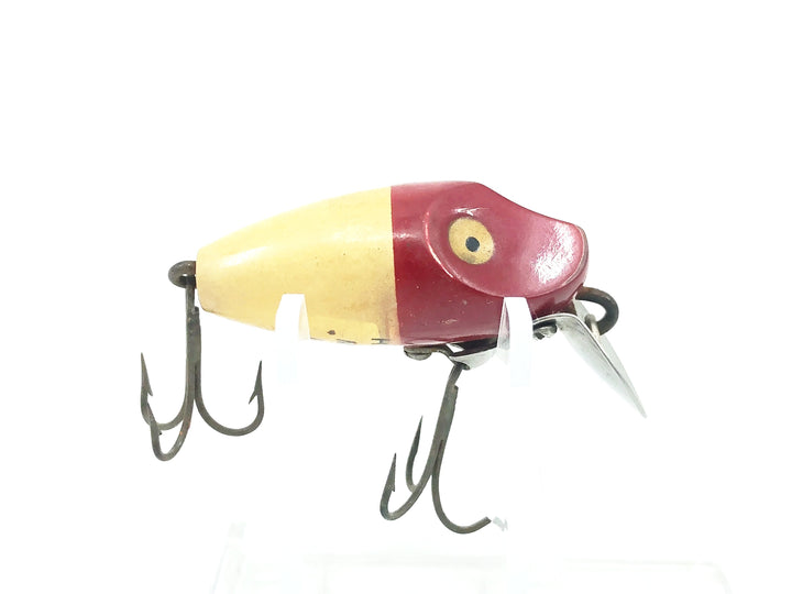 Heddon Midgit Digit River Runt Spook 9020, RH Red Head/White Color