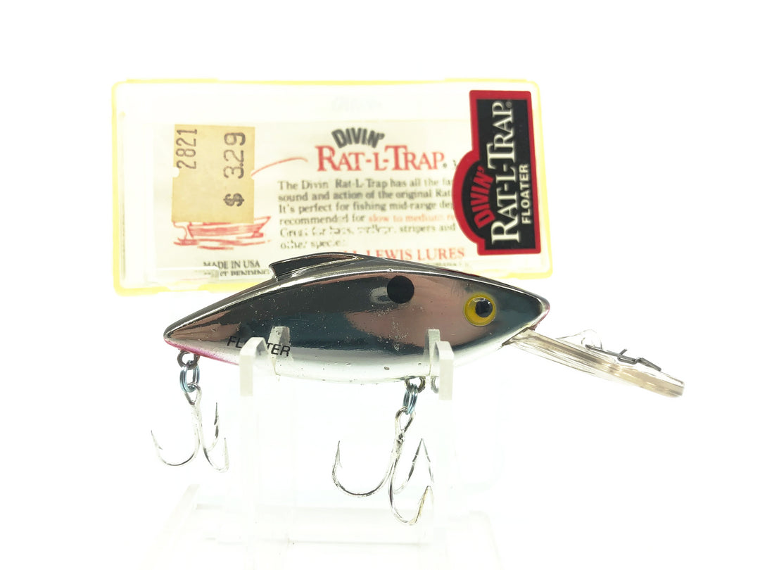 Bill Lewis Divin-Trap Floater, #25 Chrome/Black Back Color w/Box