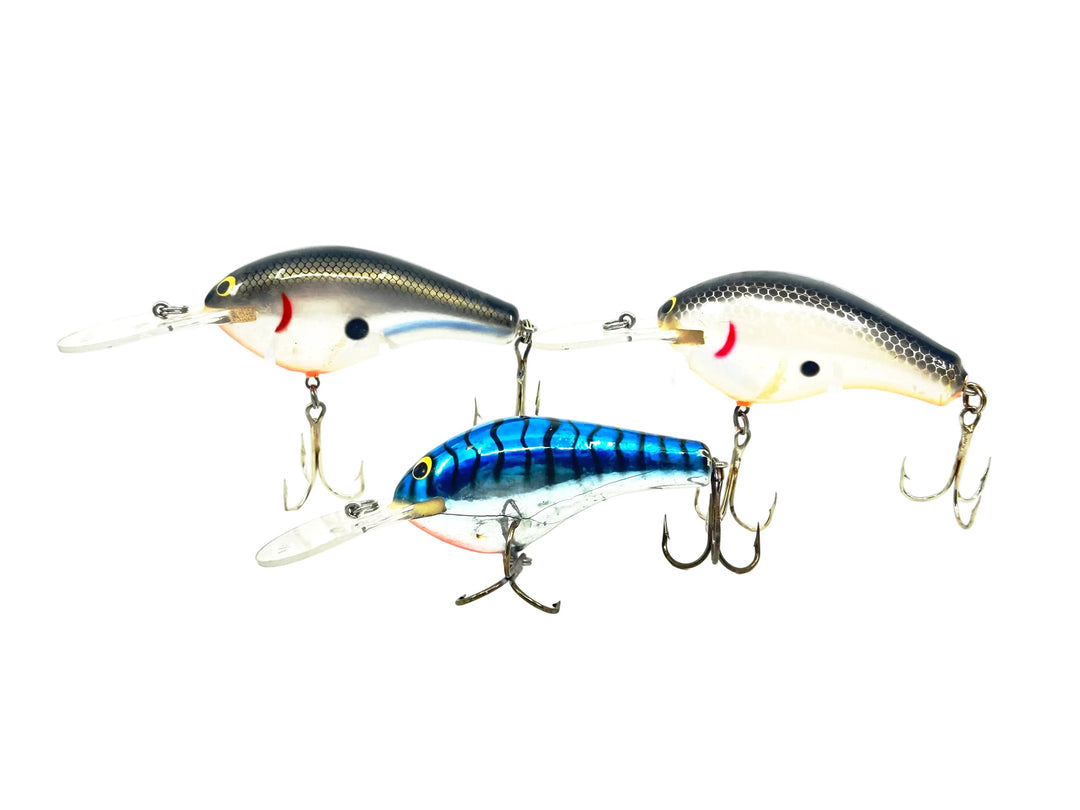 Bagley Diving Balsa 3 "DB3" Trio Pack - Fine Cracks - Fish / Fix Lot